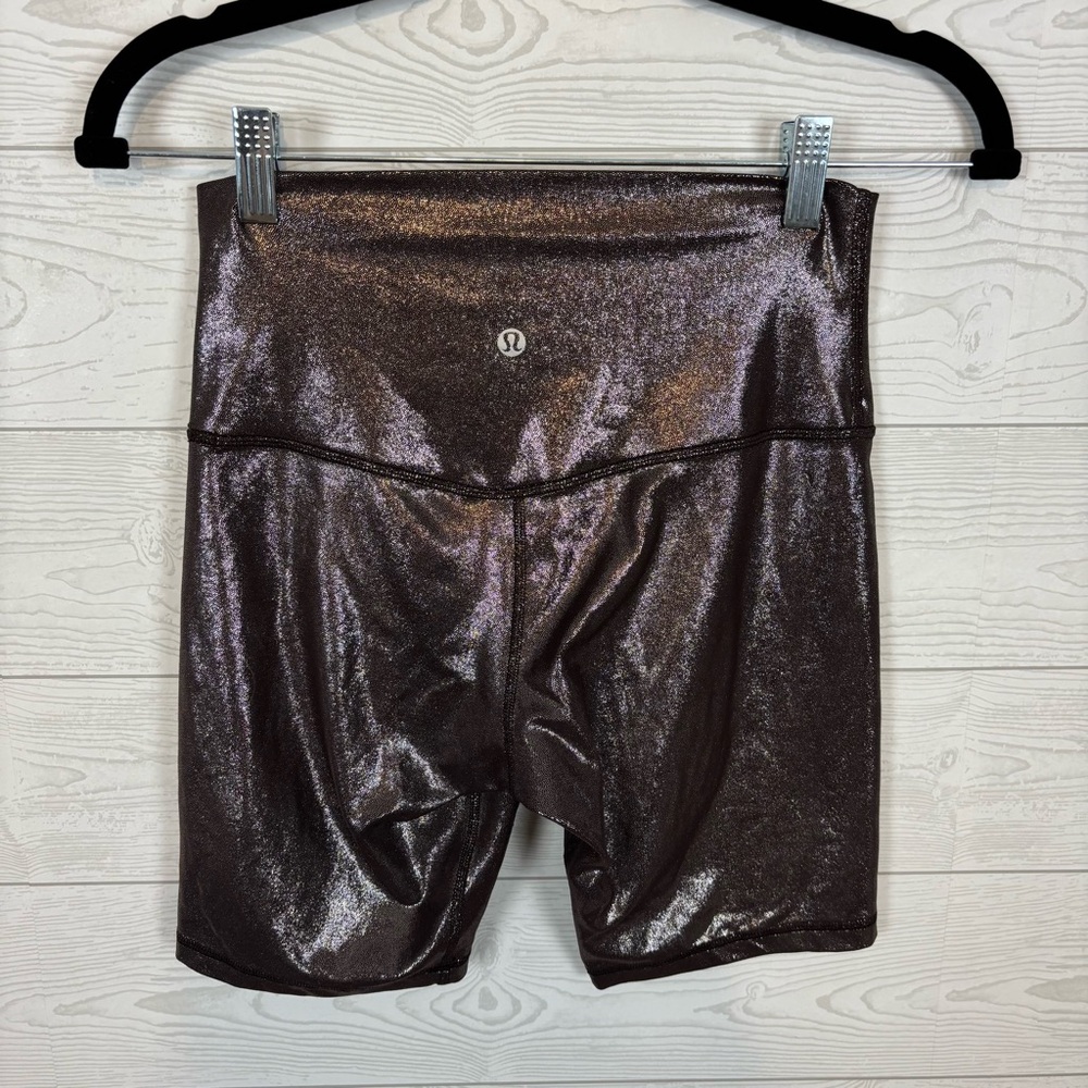 Lululemon Align High Rise Shorts Radiate Foil Print French Press Size 6 - Picture 6 of 8